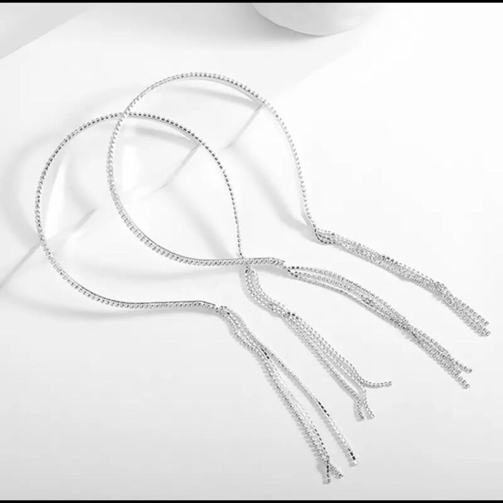Silver Rhinestone Headband - Picture 7 of 11